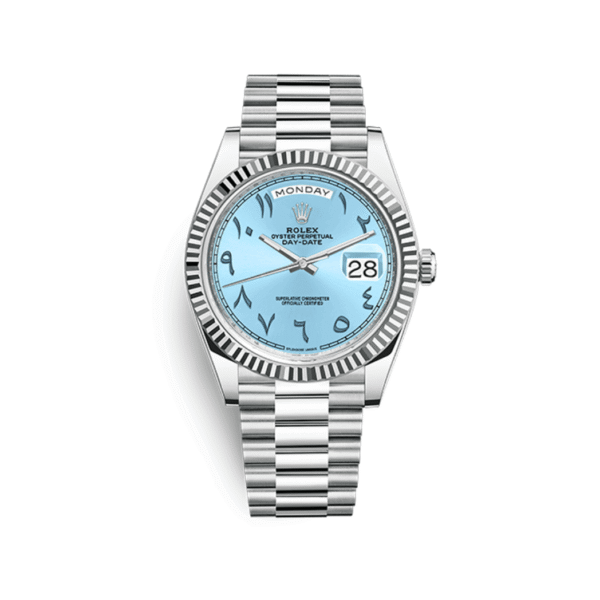 Montre Homme – Day-Date Arabic Blue Dial